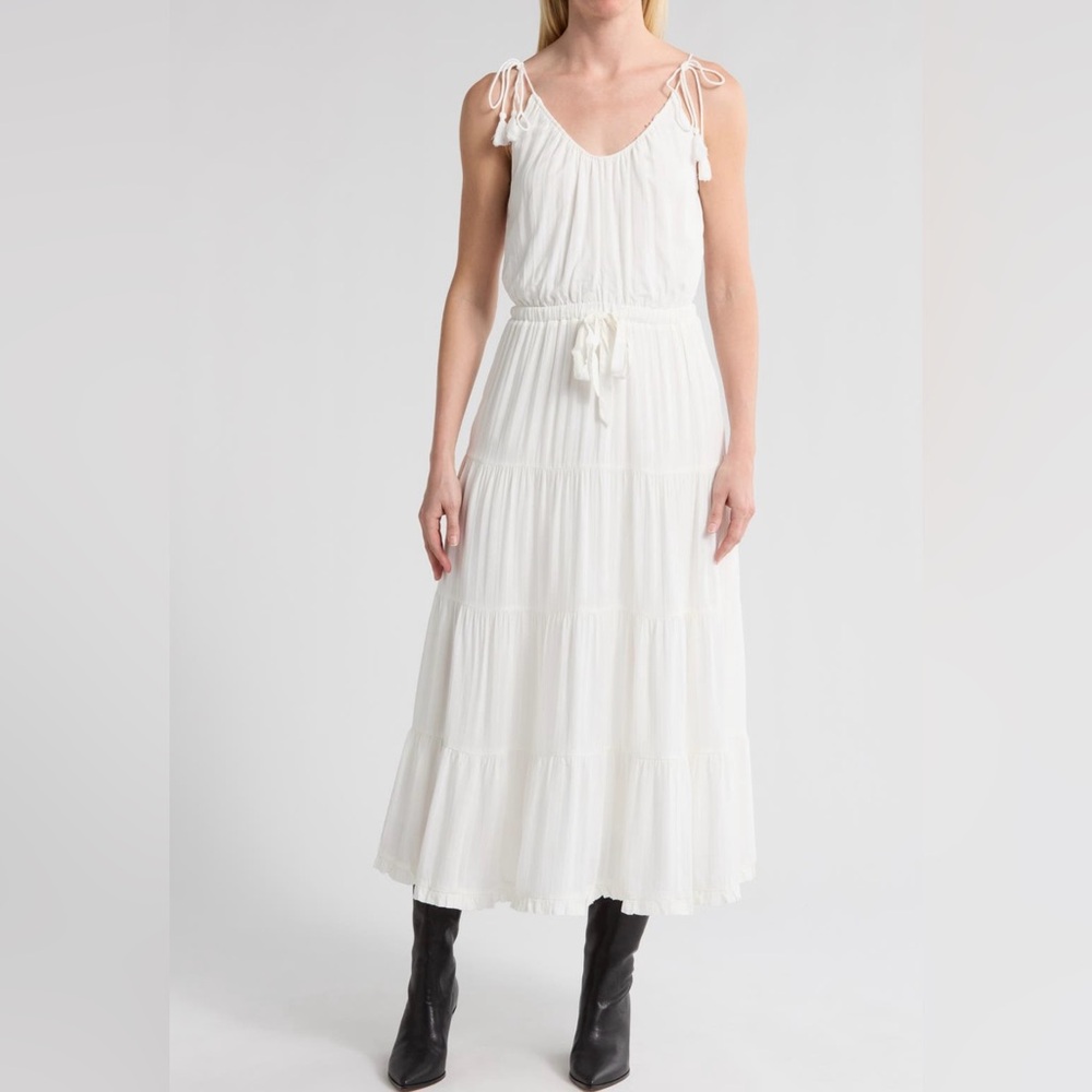 PAIGE wellsley tie strap tiered sundress